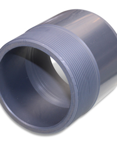 Adapter nipple 90/75x3"m PVC